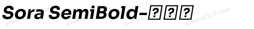Sora SemiBold字体转换